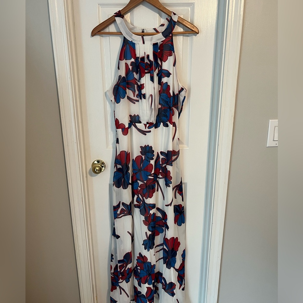 Maxi dress , red white and blue